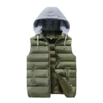 S&uuml;gis-Talvine Meeste ja Naiste LOUG Prinditud Puuvillane Vest 3XL armee roheline