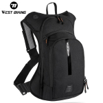 WEST BIKING 10L &Uuml;likerge Jalgratturi Seljakott Ergonoomilise Rihmaga MTB Maanteeratta Kott Veekotiga V&auml;litingimuste Matkamine Ronimine Seljakott black