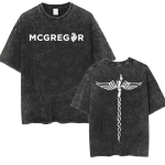 Kuulus Conor McGregor Tatuaaž Vintage Pesuga T-s&auml;rk Mehed Naised Mood Harajuku Klassikalised T-s&auml;rgid Suvised Topid L&otilde;tv T-s&auml;rk S mitmev&auml;rviline
