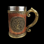 Viking Kruuside kollektsioon 304 roostevabast terasest siset&uuml;kiga vaigu&otilde;lu Danegeld Tankard kohvi &otilde;llekruusid tass Halloweeni s&otilde;prade kingitus 500-600ml hall