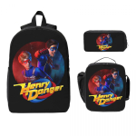 Henry Danger Romantism Unisex Fuseli Seljakott Poisid T&uuml;drukud Koolikott &Otilde;lakotid 3tk Isoleeritud L&otilde;unakkus Kott Pinal One Size blue