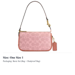 COACH Plaza kaetud l&otilde;uendist ja vasikanahast k&auml;ekott, &otilde;lakott, v&auml;ike, naistele, muskusmelonipink ja messingist, CCD38-B4YU2 One Size 1 beige