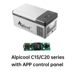 Alpicool Auto k&uuml;lmik Juhtpaneel V&auml;ike s&uuml;gavk&uuml;lmik Kaasaskantav jahedam Koduseks kasutamiseks S&otilde;iduk Veoauto K&uuml;lm Minik&uuml;lmik Bluetoothiga C15-C20 series