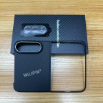 &Uuml;li&otilde;huke metallisulamist nupp Aramid s&uuml;sinikkiudmustriga iPhone Duo 18 Fold kaitse&uuml;mbrisele Magsafe magnetilise telefoni&uuml;mbrise jaoks Case & Camera Protector&iPhone Duo must