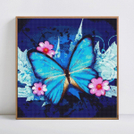 Teemantmaali t&auml;is &uuml;mmargune loomaliblikas kivist pilt tikandid teemant 30x30