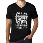 Homme Graphique Col V Tees&auml;rk Premium Aastad 1989 L&auml;bipaistev must S l&auml;bipaistev must v&auml;rv