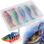 Kalas&ouml;&ouml;t 5 tk 3D k&otilde;rge simulatsiooniga kalasilm, 7 segmenti merep&uuml;&uuml;gi peibutis kalastustarbed 5PCS