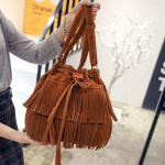 Suede Fringe Women Messenger Bags Tote K&auml;ekott Tassel &Otilde;lakotid Crossbody Bag
