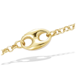 Les Tr&eacute;sors De Lily [F6370] - Bracelet Plaqu&eacute; Or 'Grain de Caf&eacute;' dor&eacute; - 8x15 mm kuld