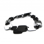 NOA [H8342] - Bracelet Cr&eacute;ateur 'Nora' noir blanc must