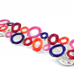 NOA [H8399] - Bracelet Cr&eacute;ateur 'Les Acidul&eacute;s' rouge violet punane