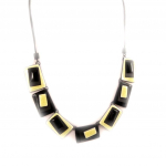 NOA [H8960] - Collier Cr&eacute;ateur 'Nora' noir beige must