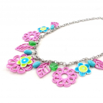 NOA [I9939] - Collier Cr&eacute;ateur 'Vahin&eacute;' rose bleu Heleroosa