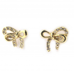 Les Tr&eacute;sors De Lily [M9455] - kullatud k&otilde;rvar&otilde;ngad 'Romantic Knot' valgest kullast - 9x9 mm kuld