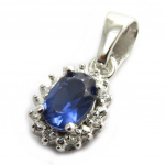 Les Tr&eacute;sors De Lily [N2963] - Pendentif Argent 'Victorina' bleu blanc h&otilde;be