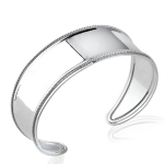 Les Tr&eacute;sors De Lily [N9248] - Bracelet Argent 'Cleopatra' argent&eacute; (rhodi&eacute;) - 60 mm 23 mm h&otilde;be