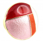 Les Tr&eacute;sors De Lily [P8380] - Bague Cr&eacute;ateur 'Acapulco' rouge rose dor&eacute; - 27 mm punane