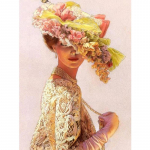 Teemantmaal Portree Naise M&uuml;ts Teemanttikandid Ilu Teemantmaal Ristpiste 20X30CM