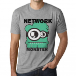 Meeste Vintage T-s&auml;rk Graafiline T-s&auml;rk Network Monster Grey Marl XS kanarbiku halli v&auml;rvi