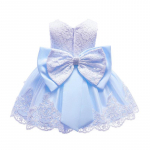 YUBAOBEI Beebiprintsess T&uuml;drukute Kleit Varrukateta Pitsist Bow Tutu Pulmapeo Ristimiskleit Lastele 2&ndash;6 aastat 3-6m