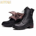 Naiste poolsaapad Ehtsast nahast villased soojad saapad Naiste s&otilde;jav&auml;e talvekingad naiste saapad 39