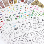 48 lehte Nail Art Kleebised Water Transfer K&uuml;&uuml;nekleebised K&uuml;&uuml;nekleebised K&uuml;&uuml;nekaunistus Manik&uuml;&uuml;r 68 Sheets