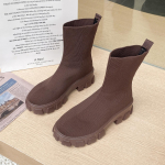 Naiste saapad Slip On Western poolsaapad Platvorm Kootud Naiste S&uuml;gissokid Naiste saapad Mood Naiste papud 36 kohv