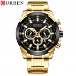 CURREN 8361 Quartz Man k&auml;ekell meeste meeste kelladele kalendrin&auml;idiku kuup&auml;evaga kuld