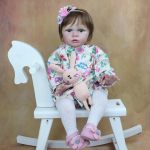 BZDOLL 60 CM Pehmest silikoonist Reborn Baby Girl Doll Viimistletud Tayra riidest kehalelu Realistlik 24-tolline printsessi v&auml;ikelapse 3D-v&auml;rviga nahatoon 60cm 3D-paint Skin Doll