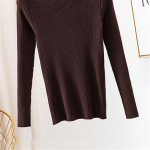 S&uuml;gistalvine pitsiline V kaelusega Slim Fit sviiter naiste aluskootud pikkade varrukatega, vabaaja pullover One Size roheline