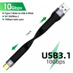 Fonken USB 4.0 Gen3 andmekaabel PD 100W 5A kiirlaadimine USB C-t&uuml;&uuml;pi C kaabel Thunderbolt kaabel USB C 40Gbps andmekaabel A-C 10Gbps must