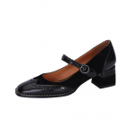 Naiste pumbad naturaalsest nahast 22-25 cm pikkused Broguesi kingad veisenahast + lamba seemisnahast &uuml;lemine Mary Jane kingad platvormkingad 34 must