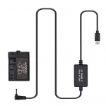 Andoer PD USB Type-C kaabel DR-E10 t&uuml;hipatarei alalisvooluliidese LP-E10 asendus Canon EOS jaoks must