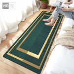 Geomeetriline tr&uuml;kivaip magamistoa jaoks Pehme sametine voodimatt Libisemiskindel k&ouml;&ouml;gimatt Lihtne uksematt vannitoavaip 40x60cm