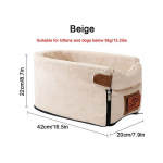 Koera autoistme ohutusauto keskne kassi koerte voodi Kaasaskantav koerahoidja v&auml;ikestele koertele kassidele &otilde;ues reisimiseks Koeraauto reisitarvikud 42x22x20 CM