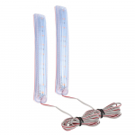 2TK FPC suunatuli merevaigukollane kollane pehme 8 SMD LED auto valgusallikas DC 12V automaatne tahavaate peegli indikaatorlamp Yellow