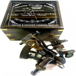 Brass Marine German Pattern Sextant puidust karbiga 12,7 cm