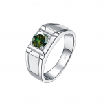 BagueRingen meeste 925 sterlingh&otilde;bedast s&otilde;rmuse imitatsiooniga 1-karaadine D-COLOR Moissanite teemant-ehete luksuslikud s&otilde;rmused suurus 7-12 10 roheline