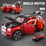 1:32 sulamist mudelauto Rolls Royce Cullinani jaoks, tsingisulamist tagasit&otilde;mmatav heli ja valgusega m&auml;nguauto, luksuslik linnamaastur, miniatuurne metalls&otilde;iduk, kollektsioneeritav kingitus 1/32-size: 17*6.5*5.7cm