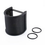 Mikrofon Pop Filter Professionaalne metallist mikrofoni Pop Filter Shield Blowout Preventer Net must