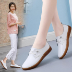 Ehtsast nahast kingad Naiste 2023. aasta kevad, uus pehme tald, v&auml;ikesed valged kingad, libisemiskindlad emakingad vabaaja v&auml;ikesed nahast kingad 41 valge