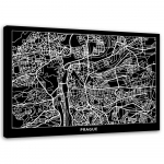 Feeby l&otilde;uenditr&uuml;kk, Praha linnaplaan 60x40 must/valge