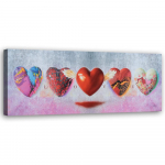 L&otilde;uendiprint Heart Love Red 90x30 punane