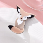 Blucome Pink Fox pross naistele Akr&uuml;&uuml;lmaterjalist Loomade multifilm Armas trendikas disain Loominguline &scaron;ikk s&uuml;nnip&auml;evakingituse aksessuaarid pruun
