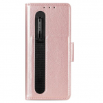 Business Litchi nahast rahakoti&uuml;mbris Samsung Galaxy Z Fold3 Fold 4 Fold4 Fold 3 5g Pliiatsihoidjaga Disaini telefonikoti kate for Samsung Z Fold 4 must