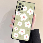 Must pehme seljaga luksuslik telefoni&uuml;mbris Samsung Galaxy A33 A32 A21s A53 A22 A71 A31 A51 A13 A23 A72 A52 A11 Armas lilleline kate Samsung A11