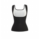 Naiste higis&auml;rgi saun, varrukateta, madala l&otilde;ikega Crew kaelusega l&uuml;hikeste varrukatega h&otilde;bedase kattega termos&auml;rk Body Shaper Fitness Sauna dressipluus S/M must