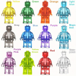 12 tk/komplekt Minifiguurid L&auml;bipaistvad v&auml;rvid Ise ise ise tegevusfiguur nukk Lihtsalt kokkupandav ehitusplokk m&auml;nguasi Harivad m&auml;nguasjad Kingitus lastele mitmev&auml;rviline