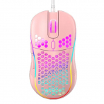USB juhtmega mehaanilised m&auml;nguhiired Usb helendav kerge hiir 7200 dpi reguleeritav optiline m&auml;nguri hiir arvutim&auml;ngule Pink