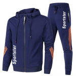 FOR Sportster 2023 uued meeste vabaaja spordir&otilde;ivad spordir&otilde;ivad kapuutsiga tr&uuml;kitud &uuml;lap&uuml;ksid L sinine